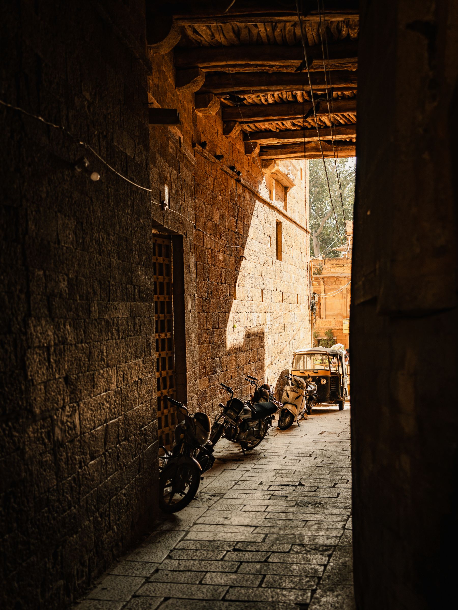 Shadowed Jaisalmer Lane